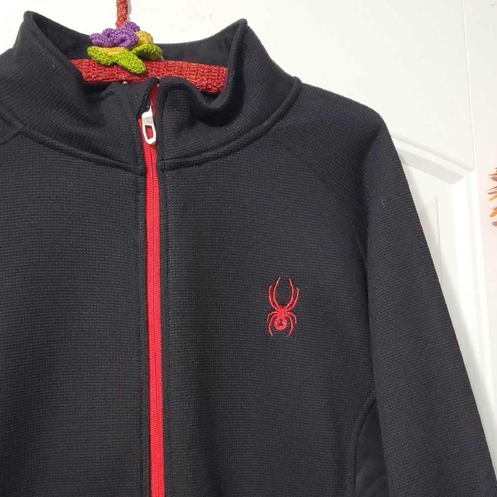 Spyder Black Jacket with Red Spyder logo